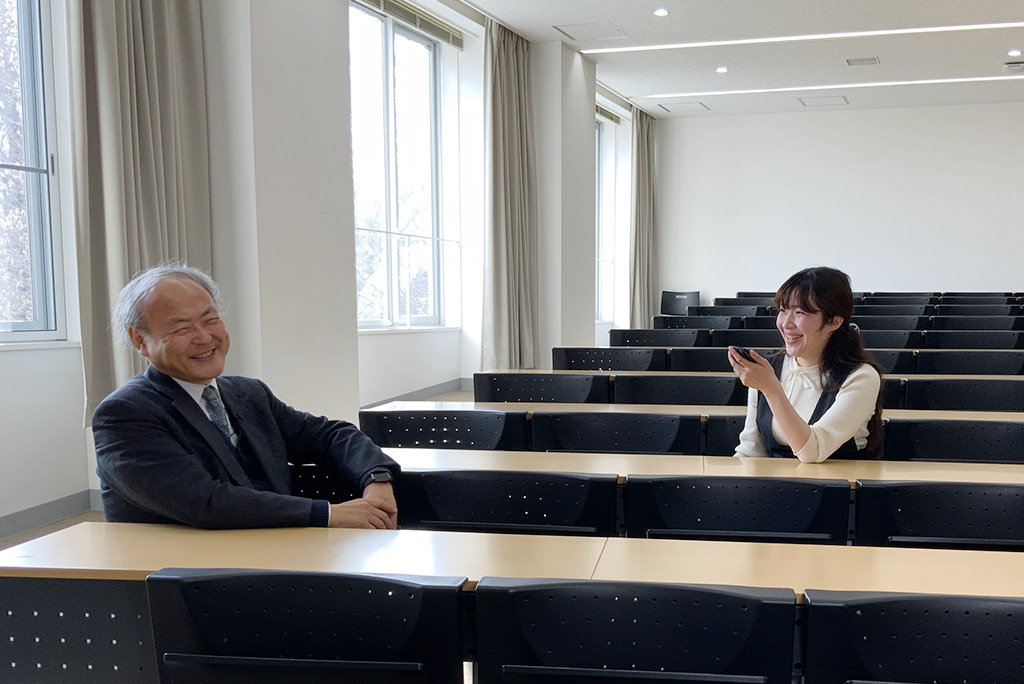 新学長プロモーションビデオの撮影に参加